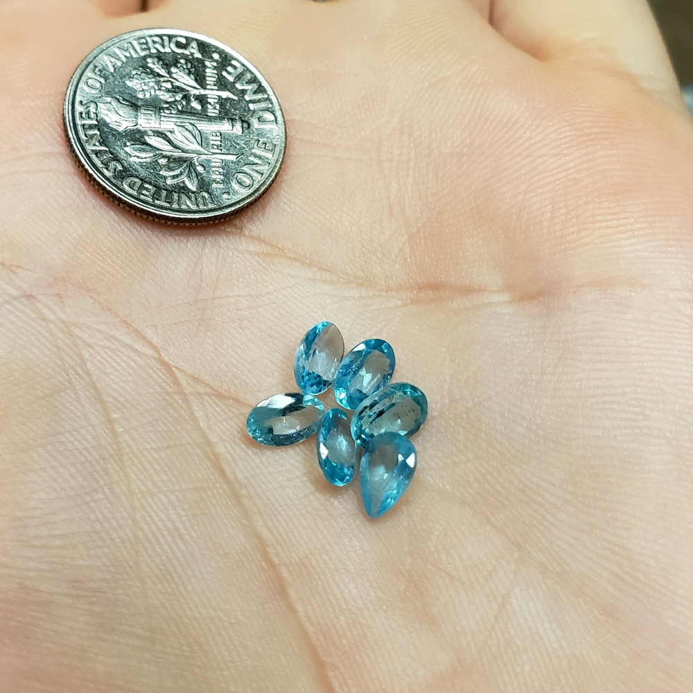 Blue Apatite Facets